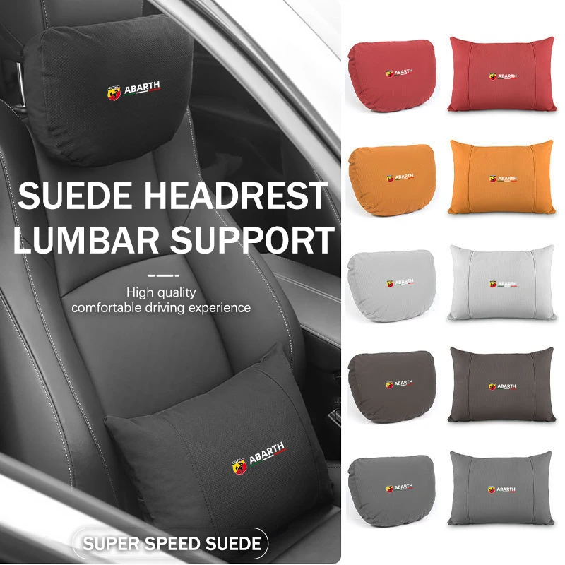 Poggiatesta Per Auto In Pelle Scamosciata Supporto Lombare Protezione Per Il Collo Cuscino In Vita Per Abarth Uno Astra Bravo Panda Linea Freemont Str