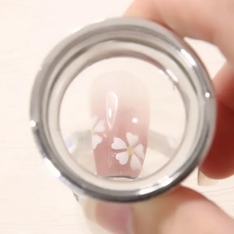 재사용 가능한 네일 스탬퍼 스크레이퍼, 투명 실리콘 네일 아트 스탬핑 키트, 프랑스 디자인, 매니큐어 플레이트 스탬프 광택제 도장