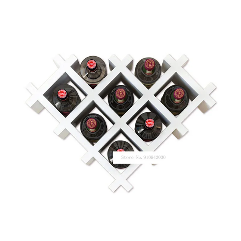 

Creative Heart Shape Wine Rack Wood Single/Double Layer Wall Hanging Mount Red Wine Bottle Shelf Decoration For Home Living Room
