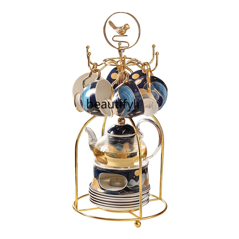 

yj European-Style Elegant Light Luxury Moon Night Ceramic Tea Set