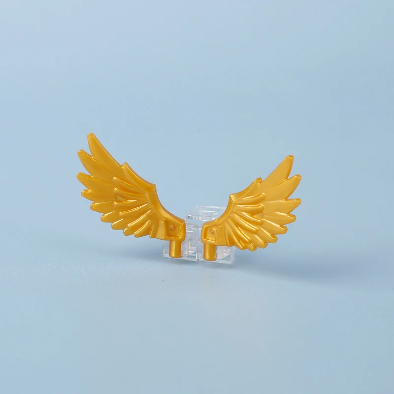 MOC Angle Golden Wings Building Blocks Kit Feather Animals Flying Horse Blocks Assemble Toys Compatible 5