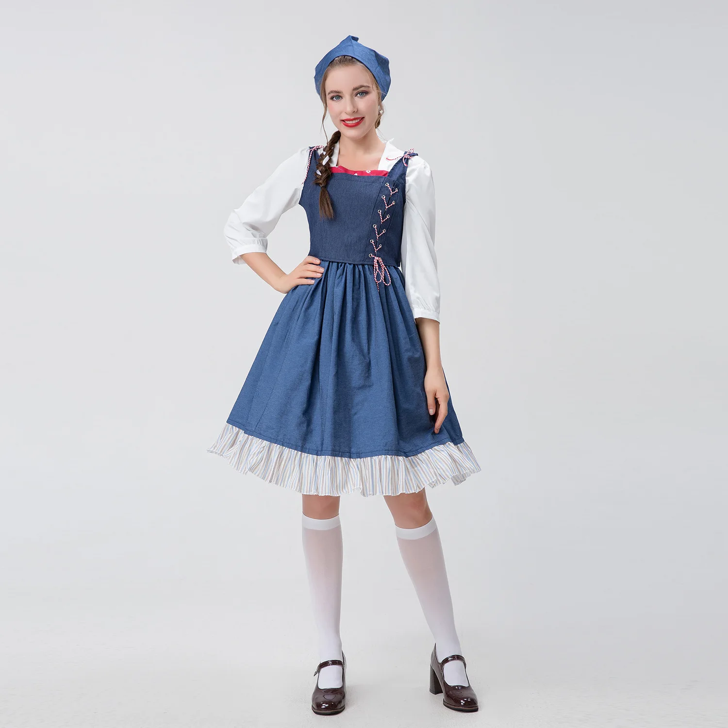 

Halloween Costume Farm Manor Maid Costume Vintage Maid Costume Long Dress Costume Beer Costume