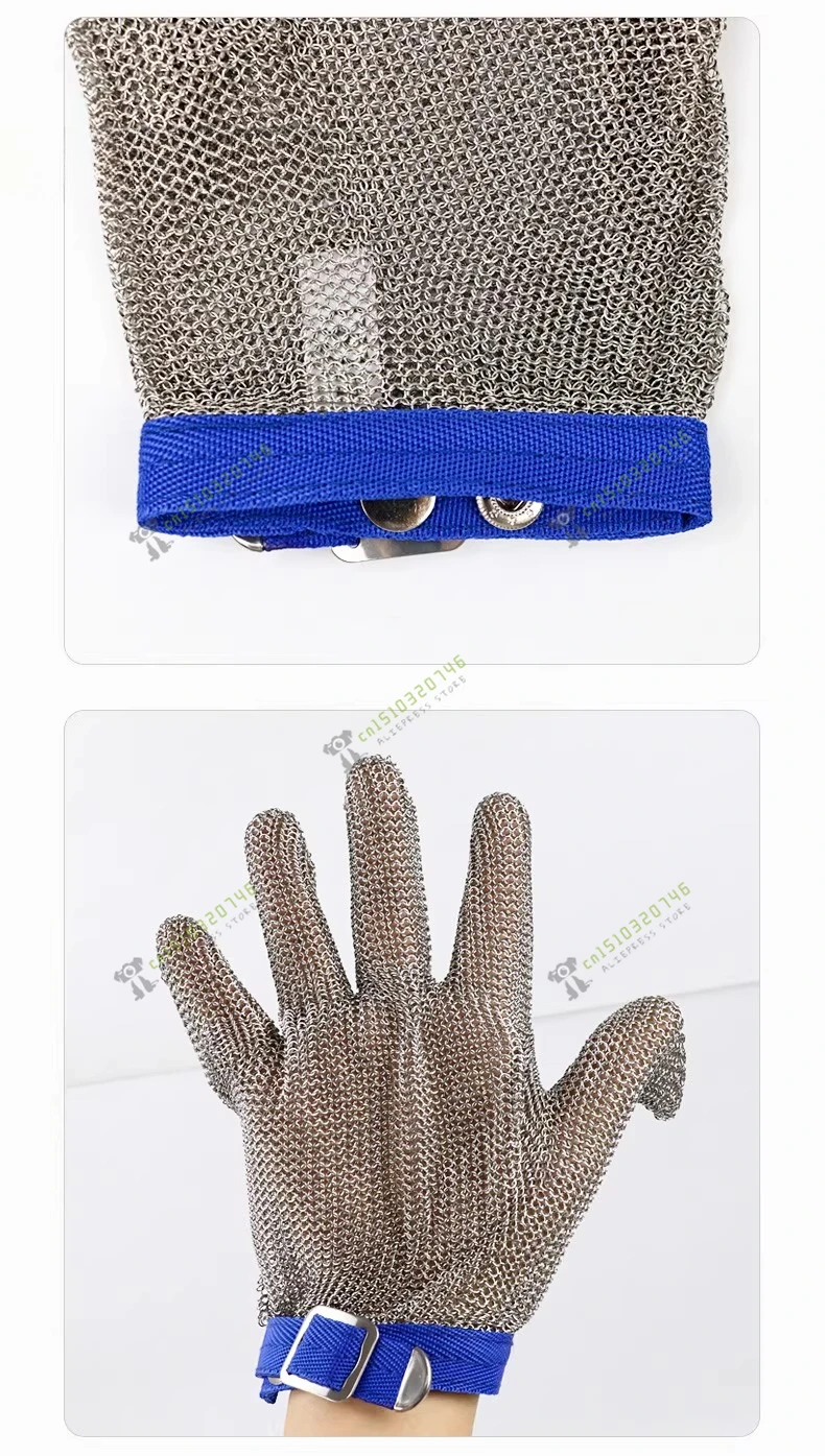 Steel Ring Glove Anti-Cut Metal Welding Butcher Glove Stainless Steel Wire for F