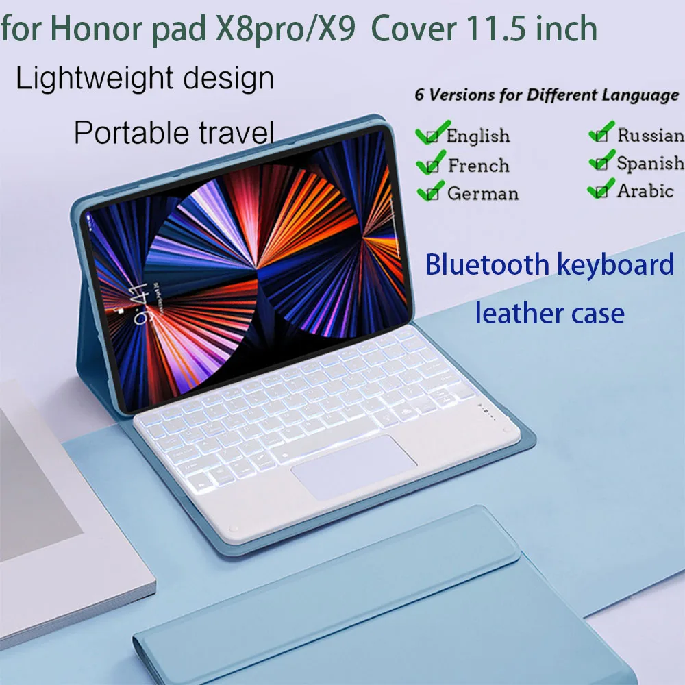 

Magnetic portable split Keyboard Cover for Honor Pad X8Pro/X9 11.5 inch - Supports Russian Hebrew Arabic English French Spanis