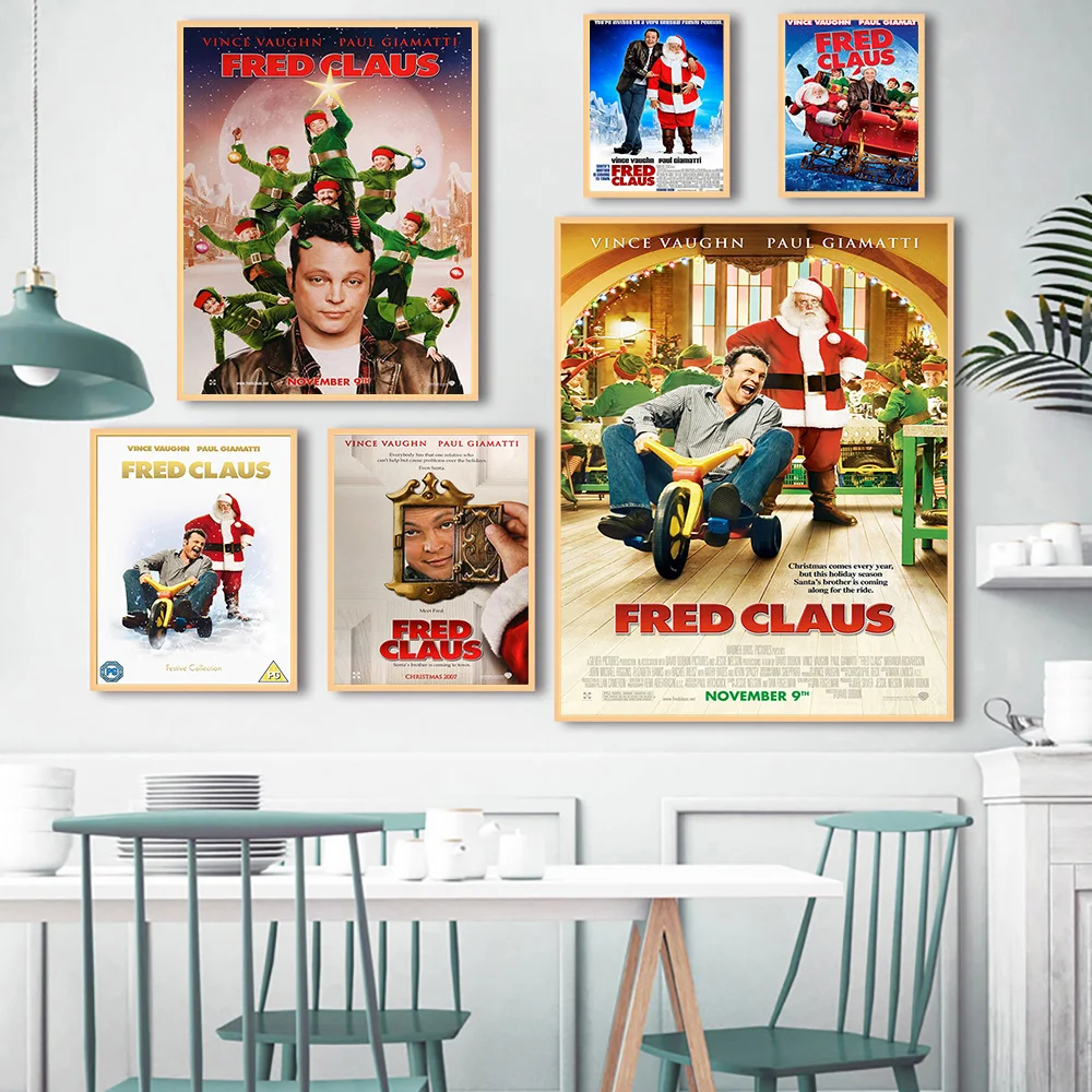 

Fred Claus Christmas Fantasy Comedy Film Art Print Poster Video Room Cinema Wall Picture Movie Canvas Painting Modern Home Decor