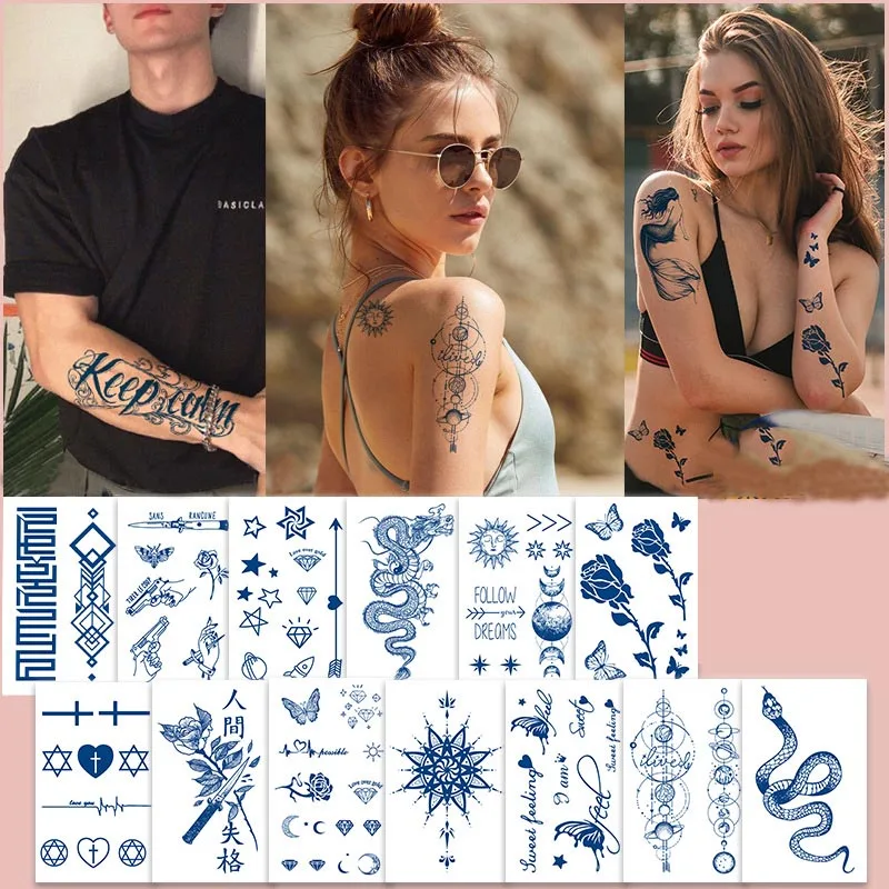 Semi-Permanent Temporary Tattoo Sticker for Men Kids Girl Boys Long-Lasting Waterproof & Realistic Body Arrow Tattoo Stickers чехол на samsung galaxy a02s с принтом kruche print tattoo girl противоударный бампер