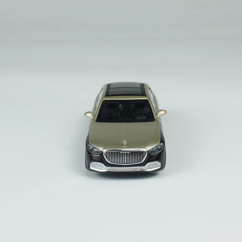 MINIGT 1:64 메르세데스 마이바흐 S680 골드/다크 레드 메탈릭 MGT 합금 자동차 모델 962