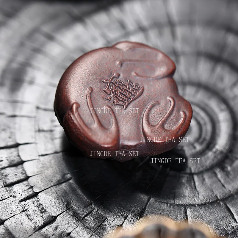 1pcs Purple Sand Toad Tea Pet Chinese Desktop Tea for Home Use Kung Fu Tea Set Accessories Cute Auspicious Divine Beast