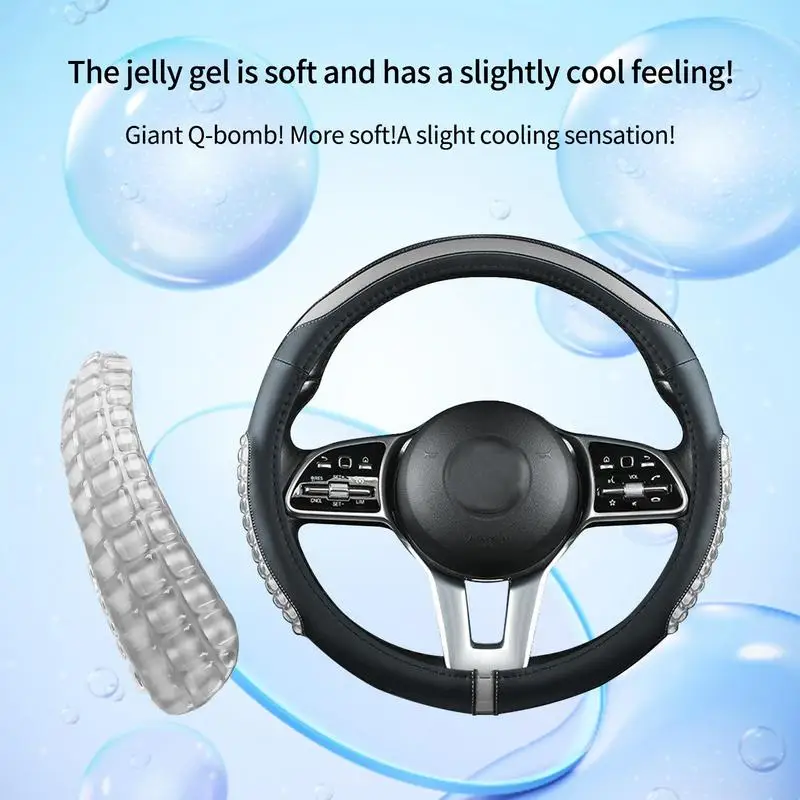 Car Steering Wheel Cover Universal 38cm PU Car Steering Wheel Protection Cover Soft Comfortable Car Steering Wheel Protector