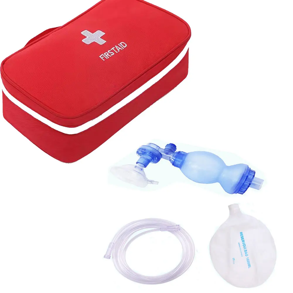 First Aid Manual PVC Adult/Child/Infant Resuscitation Ambu Bags 2000ml/1600ml Reservoir Bag Emergency Self-help Rescue Tool resuscitation ambu bags