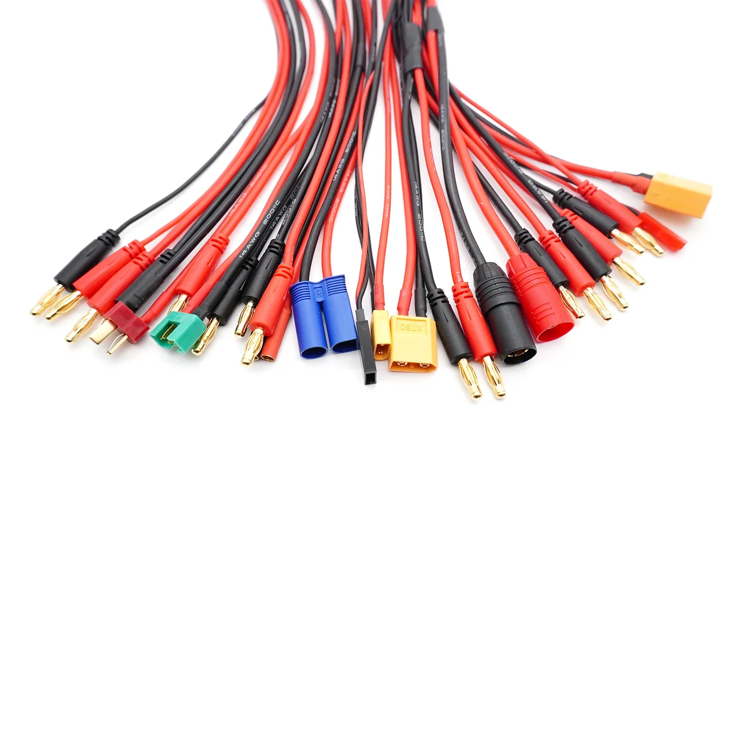 YSIDO – câble de charge en silicone JST/XT60/XT30/Tamiya/T/EC3/DC5.5, 30CM, avec prise banane de 4.0mm, pour batterie Lipo B6, modèle de voiture RC – Image 6
