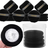 Wholesale Black Velet Powder Puffs with Box Makeup Sponges Wet Dry Use Setting Powder Pad Blush BB Cream Foundation Makeup Puff 1