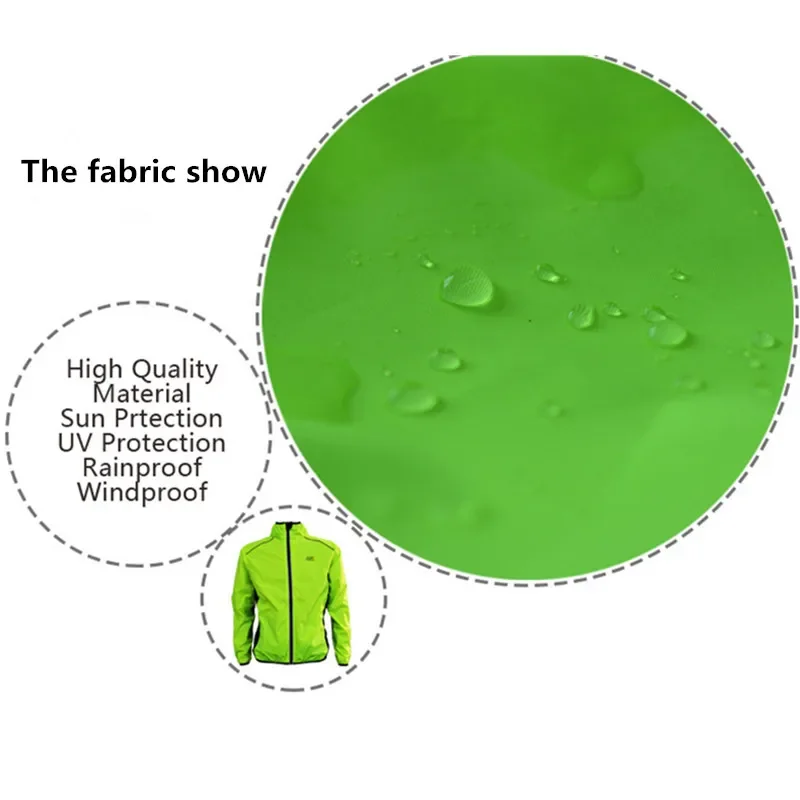 Mountain bike raincoat breathable reflective waterproof riding sun protection clothing outdoor sports motorcycle raincoat