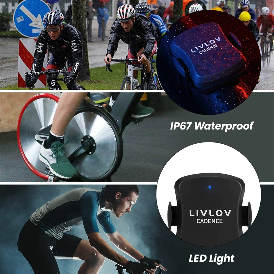 LIVLOV V4 Smart Wireless Bluetooth & ANT Cadence Sensor Stopwatch Cycling Speed 