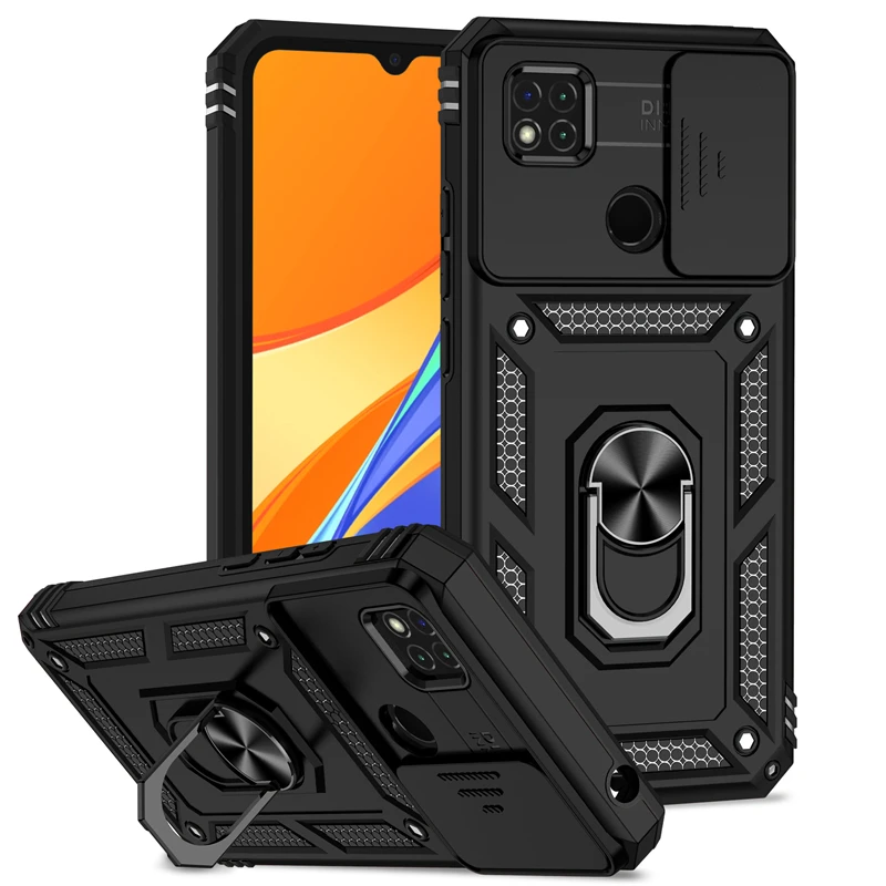 Cover Portafoglio SEAHAI In Pelle PU Con Supporto E Chiusura Magnetica Per Xiaomi Redmi 10A / Redmi 9C NFC, Colore Marrone - 2
