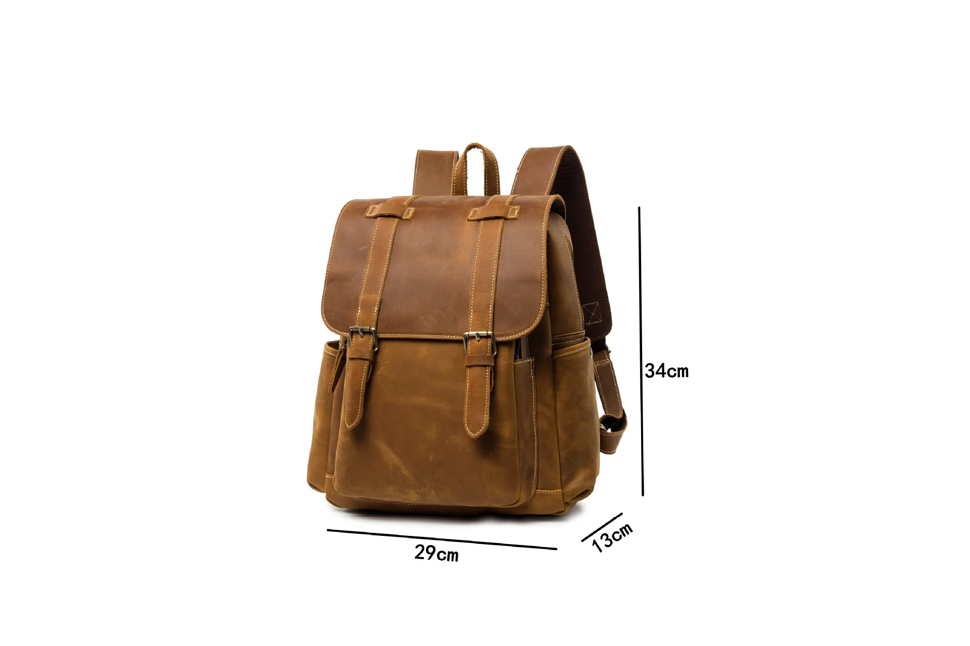 Leather Backpack For College