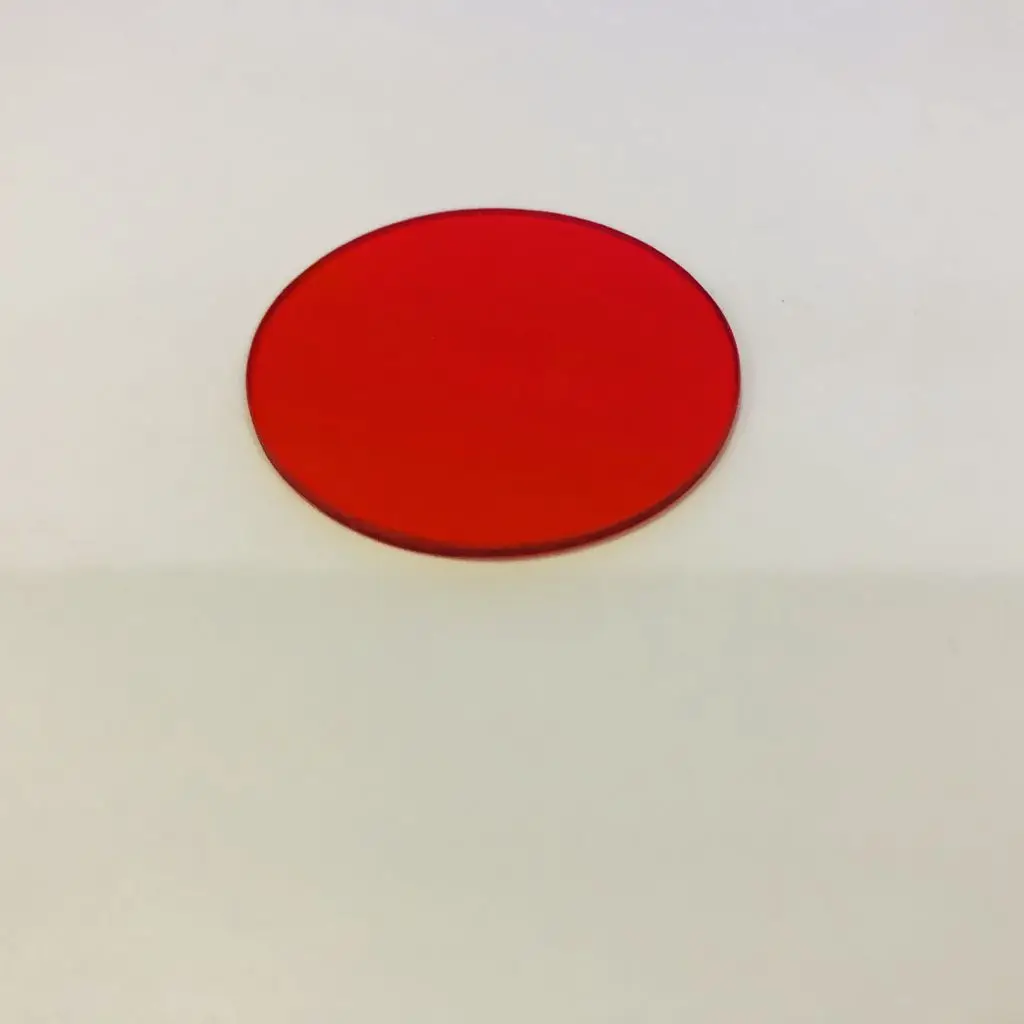 

10Pcs Total Size Diameter 40mm And 2mm Thickness 590nm Red IR Pass Filter Glass CB590