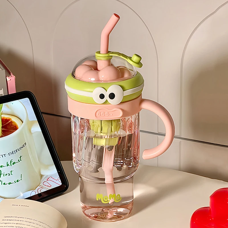 Large Sport Water Bottle With Tea Infuser Straw Cover Cap Drink Bottle 1200ml