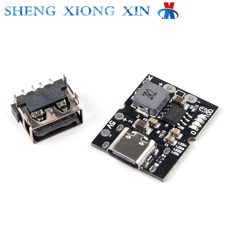 

10pcs/Lot High Precision 5V2A Charge/Discharge Integrated Module Type-C Input Compatible 4.2V Li-Ion Battery Boost Converter