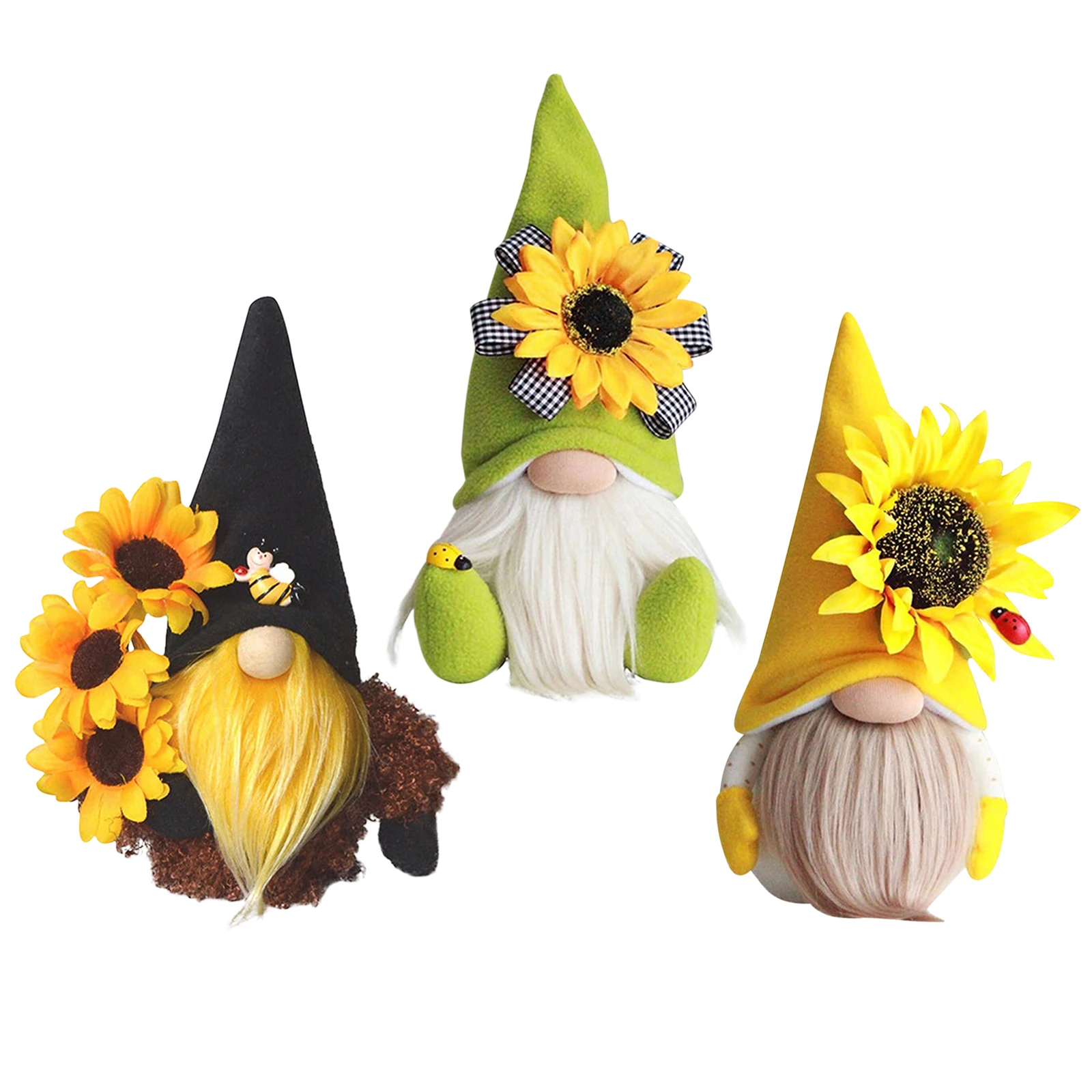 Sunflower Bee Festival Faceless Gnome Faceless Nisse Elf Dwarf Tomte Ornaments Swedish Honey Bee Elfs Home Gifts