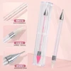 1pc Dual Ended Nail Dotting Pen Pink Crystal Beads Handle Rhinestone Studs Picker Wax Pencil Gel UV Brush Manicure Nail Art Tool 6