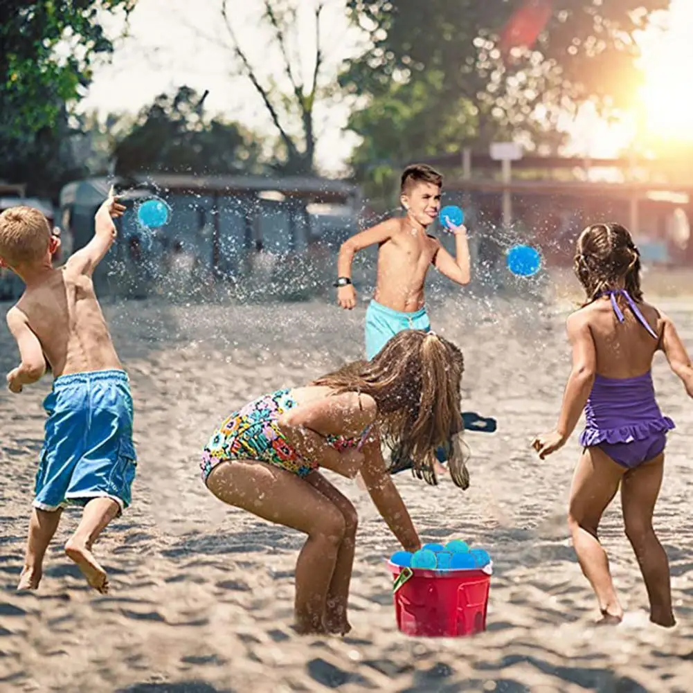 50Pcs Cotton Water Bomb Balls High Bounce Swimming Pool Splash Water Balls Boys Fight Games Outdoor Play Toys