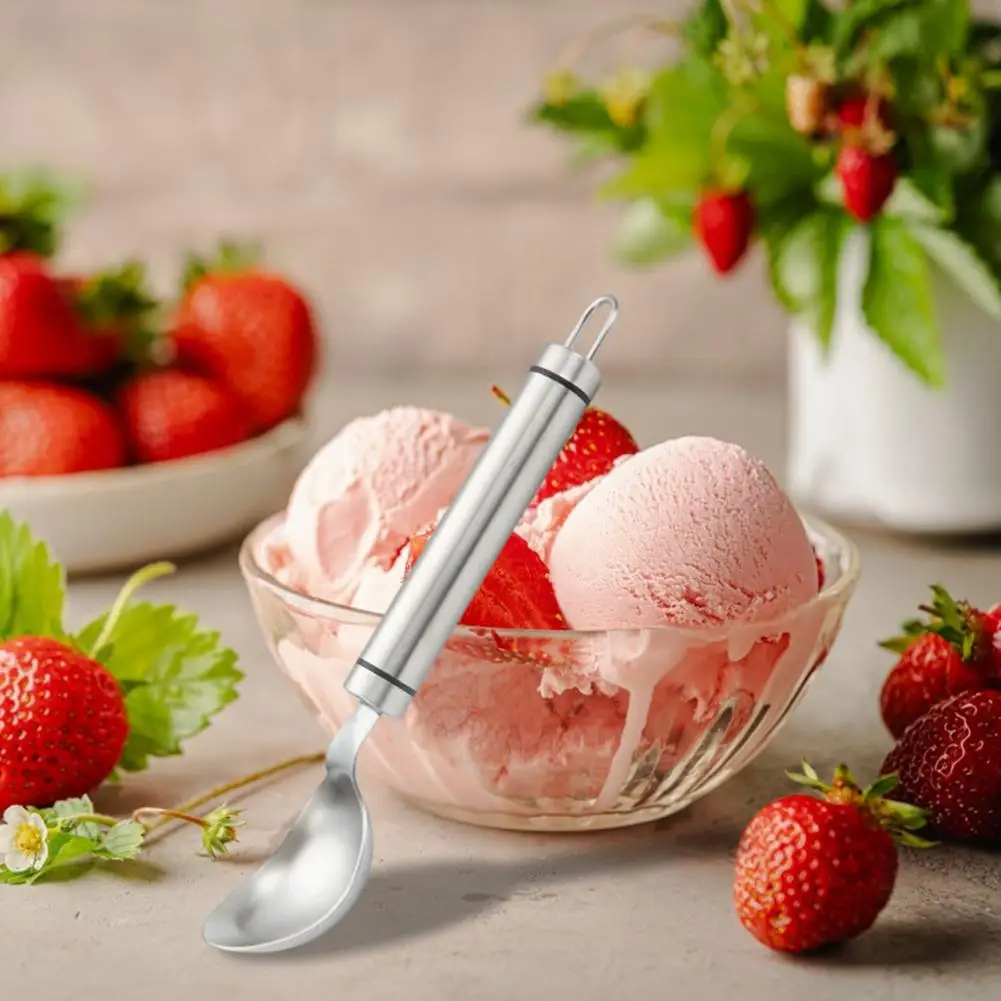 20cm Ice Cream Scoop Stainless Steel Self-melting Labour-saving Ergonomic Scoop Dessert Toosl Dessert Moments Utensil Gadgets