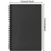 Blank Spiral Notebook, 1-Pack, Soft Cover, Sketch book, 100 Sheets, 8.26 inch x 5.7 inch (Black) 2