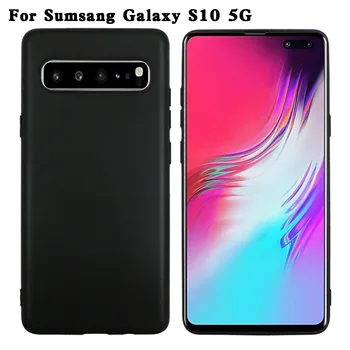 Per Samsung S10 5G Custodia morbida in silicone opaco Custodia protettiva per fotocamera per Samsung Galaxy S10 5G Custodia Coque Slim