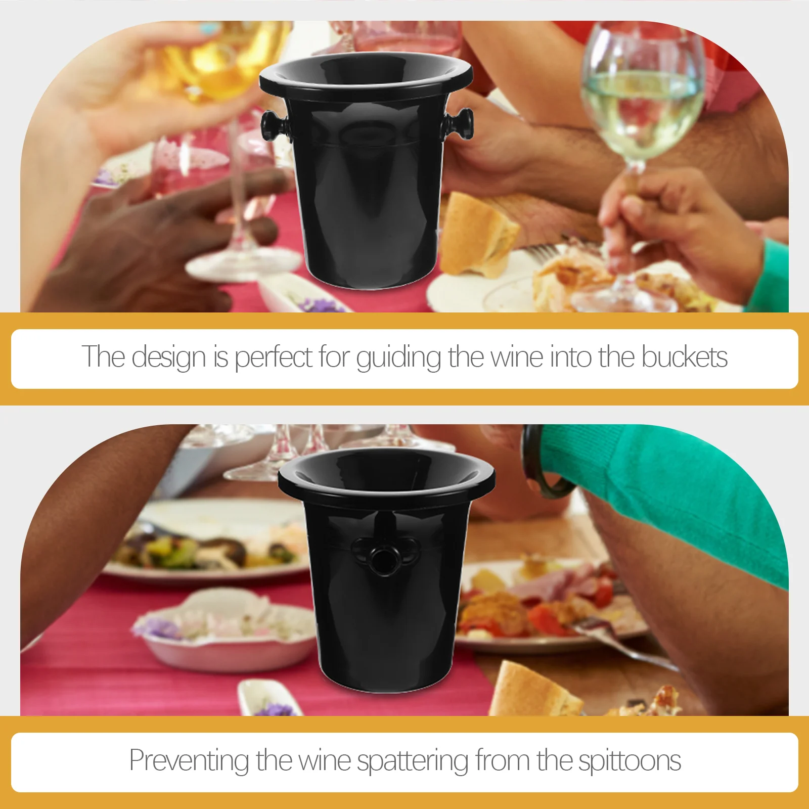 

4Pcs Creative Tasting Spittoons Spittoons Dump Buckets (Black)