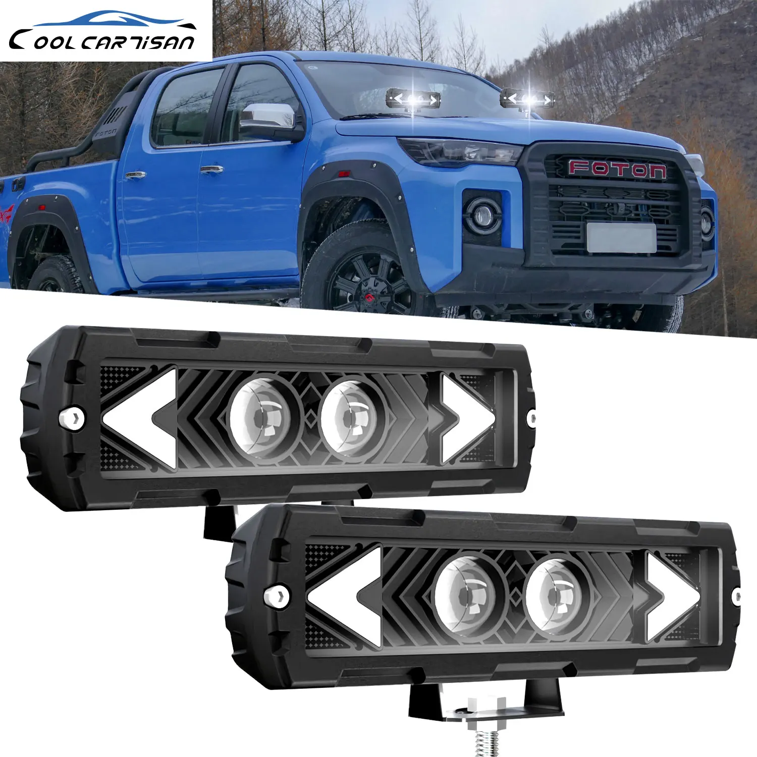 

Explorers Vehicle Work Fog Light Spotlights White len Projector Lighthouse Offroad 180W 4X4 for 12V 24V ATV SUV Motorcycle