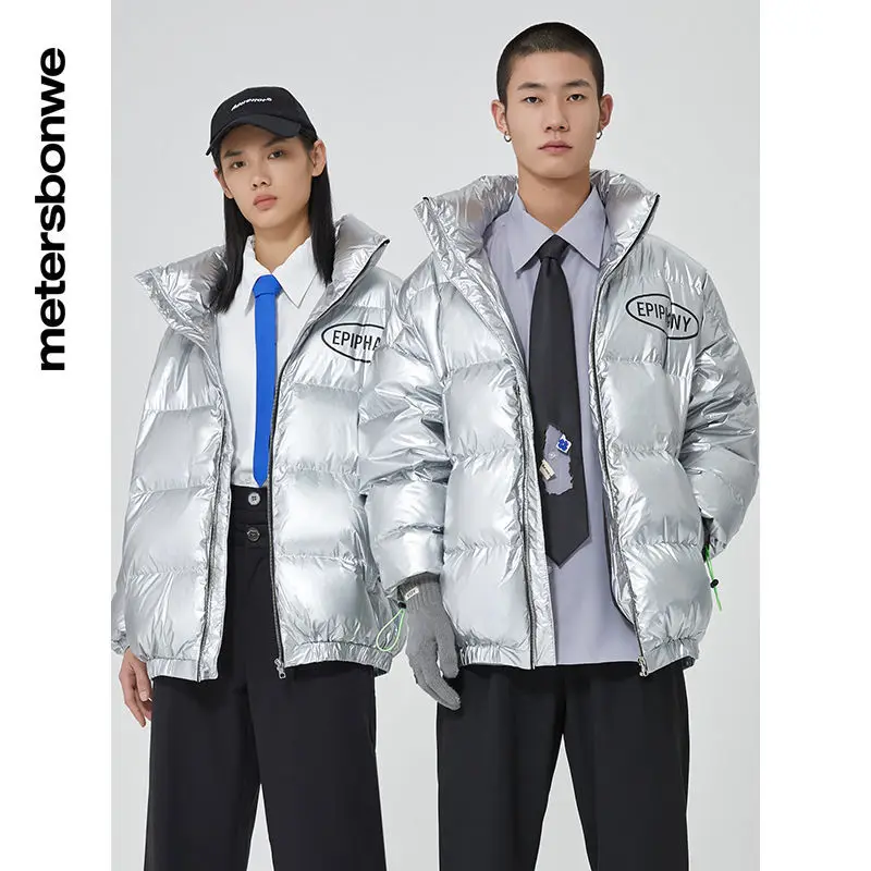 Metersbonwe Down Jacket Men and Women Winter Windproof Coat Waterproof Puffer Jacket Warm Down Coat Men Couple Fashion Outerwear