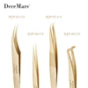 DeceMars  Eyelash Extension Tweezers Gold Color 5