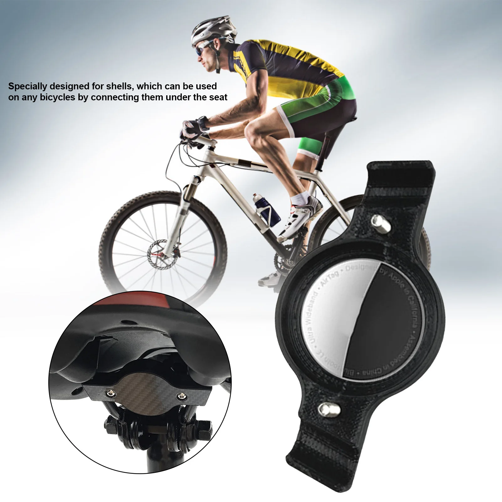 For AirTags Bike Mount-Road Bicycle Support Holder Tracker Positioner Mountain Bike Anti-lost GPS Location For Airtags Case