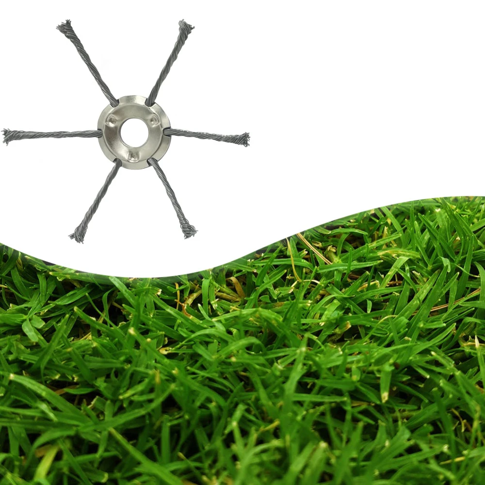 New Steel Wire Grass Trimmer Head Universal Weed Brush Fit Electric Lawnmower Brush cutter Removal Moss Rust grass trimmer head grass trimmer
