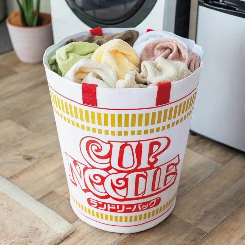 

NEW Japanese Magazine Appendix Bubble Noodle Handbag Creative Cup Face Large Capacity Storage Bag Clothes Sorting Drawstring Bag