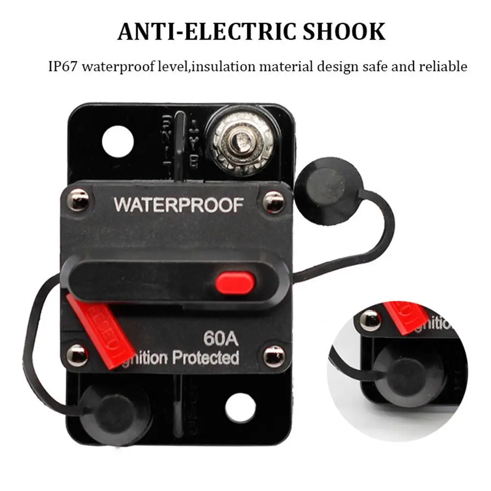 12-48V DC Auto Yacht RV Circuit Breaker Fuse Reset Automatic Break Protection Can Restore The Break Switch Circuit Protector
