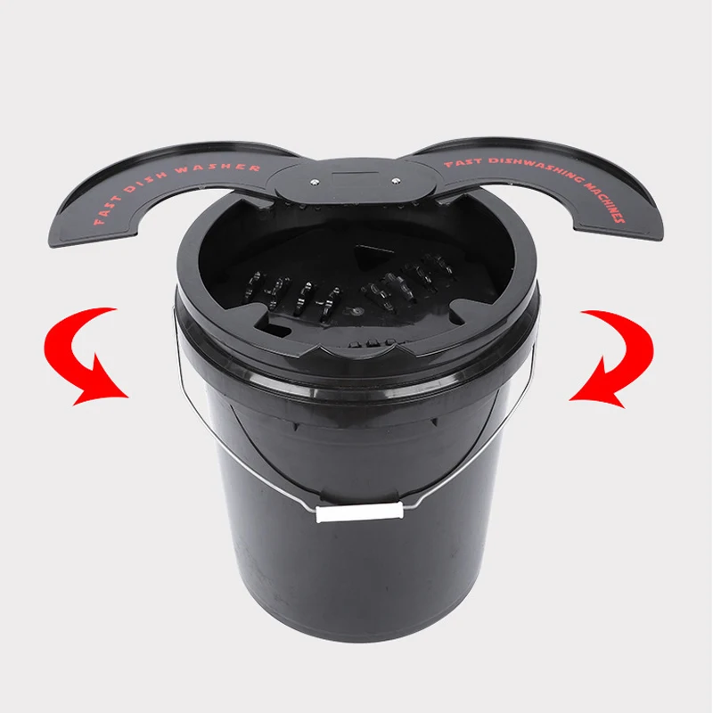 Auto Polisher Wash Bucket Polish Pad Washer No Electric Fast Disc Wash Machine Foam Buffing Pad Cleaner Wool Bucket car wash bucket car wash tools