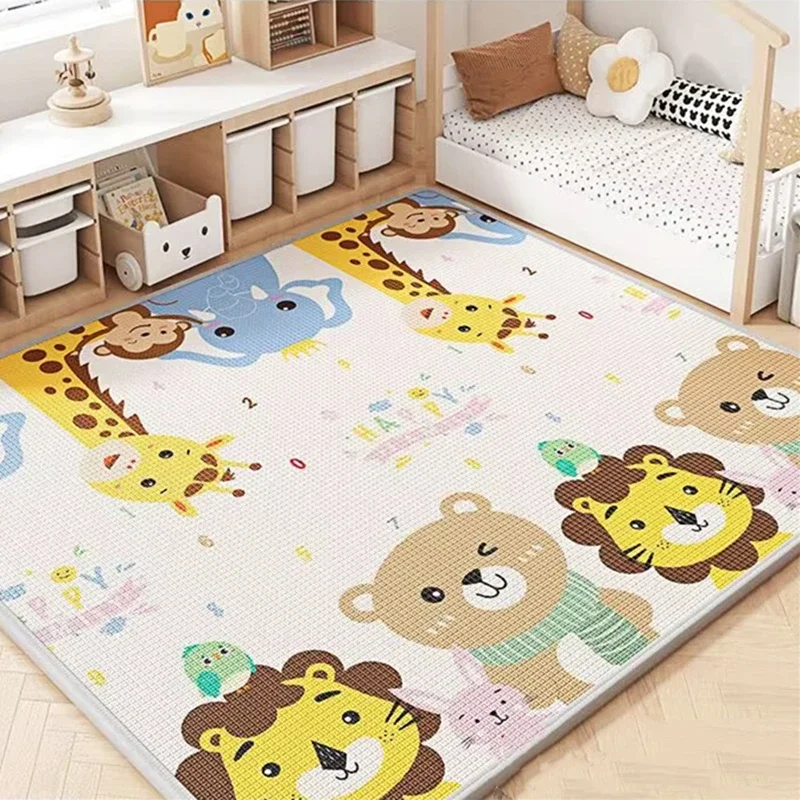 5 Size Options Baby Crawling Play Mats Cartoon Lion/Giraffe Environmentally Friendly Carpets Play Mat for Children's Safety Rugs