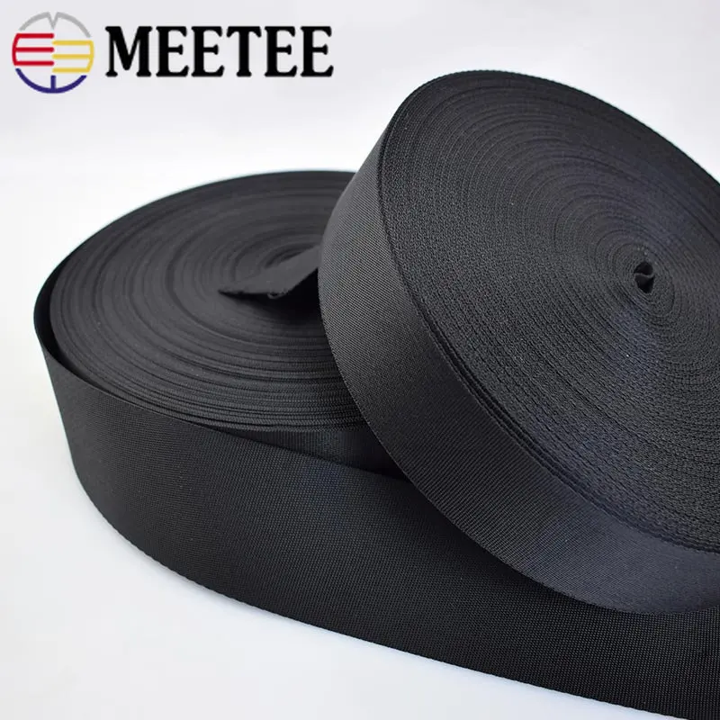 5Meters 10-100mm Black Nylon Webbing Bag Strap Backpack Pet Collar Belt Tape DIY Garment Ribbon Sewing Accessories webbing ribbon nylon webbing nylon webbing tape