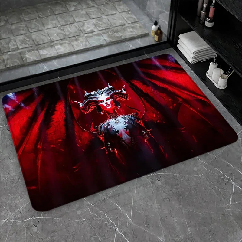

Doormat Entrance Door Diablo 4 Washable Non-slip Kitchen Rug Floor Mat Bathroom Carpet Room Rugs Carpets Custom Bath Mats Home