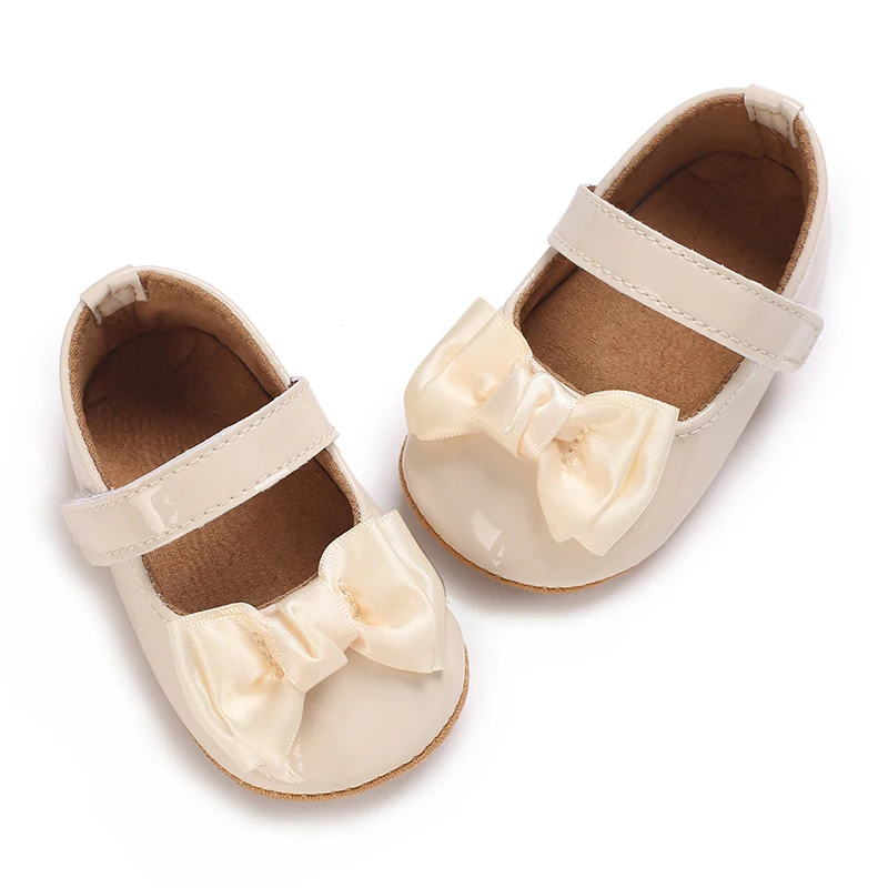 Baby Boy Girl Moccasins PU Leather Bow Fringe Rubber Soled Non-slip Footwear Crib Shoes VALEN SINA