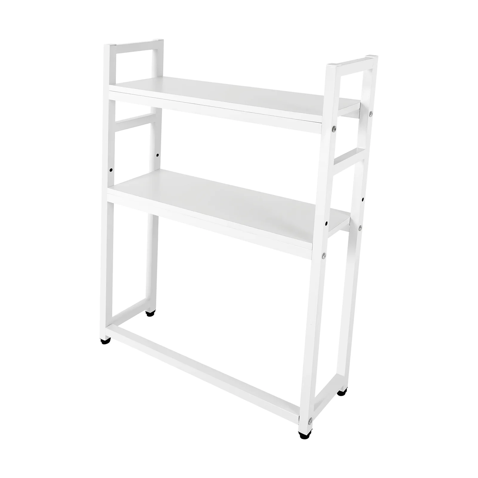 Computer Desktop Bookcase, 2-Tier Multipurpose Countertop Hutch Display Shelf, Adjustable Height Pantry Shelf Spice 5