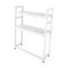 Computer Desktop Bookcase, 2-Tier Multipurpose Countertop Hutch Display Shelf, Adjustable Height Pantry Shelf Spice 5