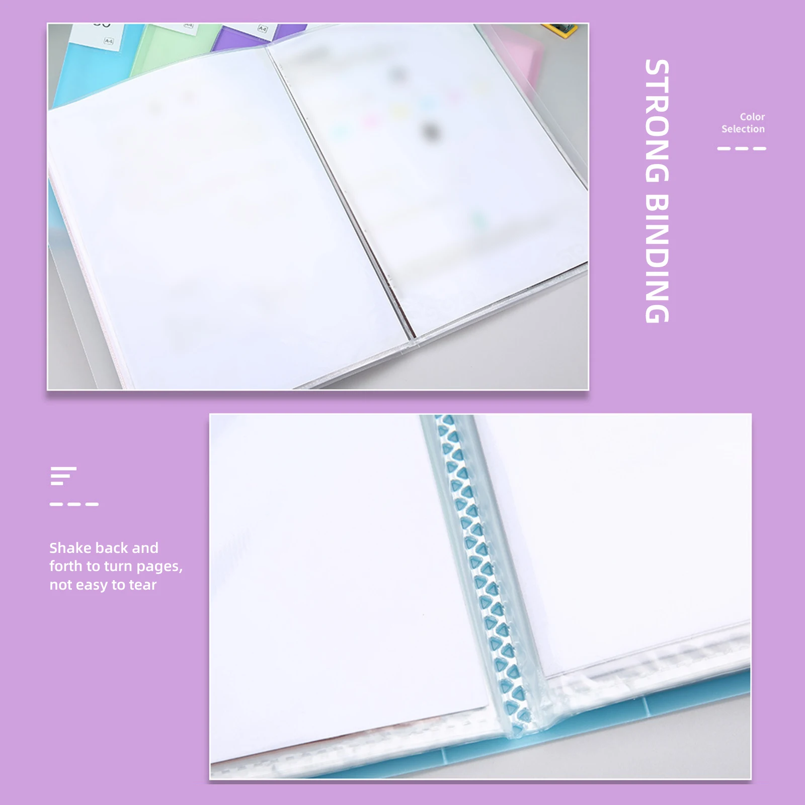 A4 30pages Document Bag Waterproof File Folder Plastic Transparent Large Capacity File Pouch Office School Supplies
