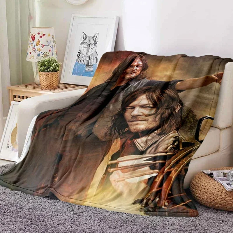 Drama The Walking Dead Series Soft Throw Blanket Zombie Movie Printed Bedspread Sofa  Couch Camping Cover Home Decor 2