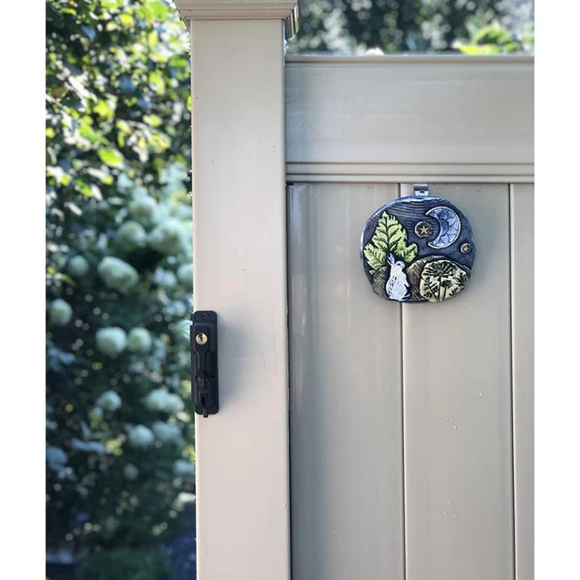 Csillagos Sky Ocean Garden Szobor Fali Művészeti Gyanta Dísz Ajtó Udvari Dekoratív Kézműves Természet Totem 2021 - Image 4