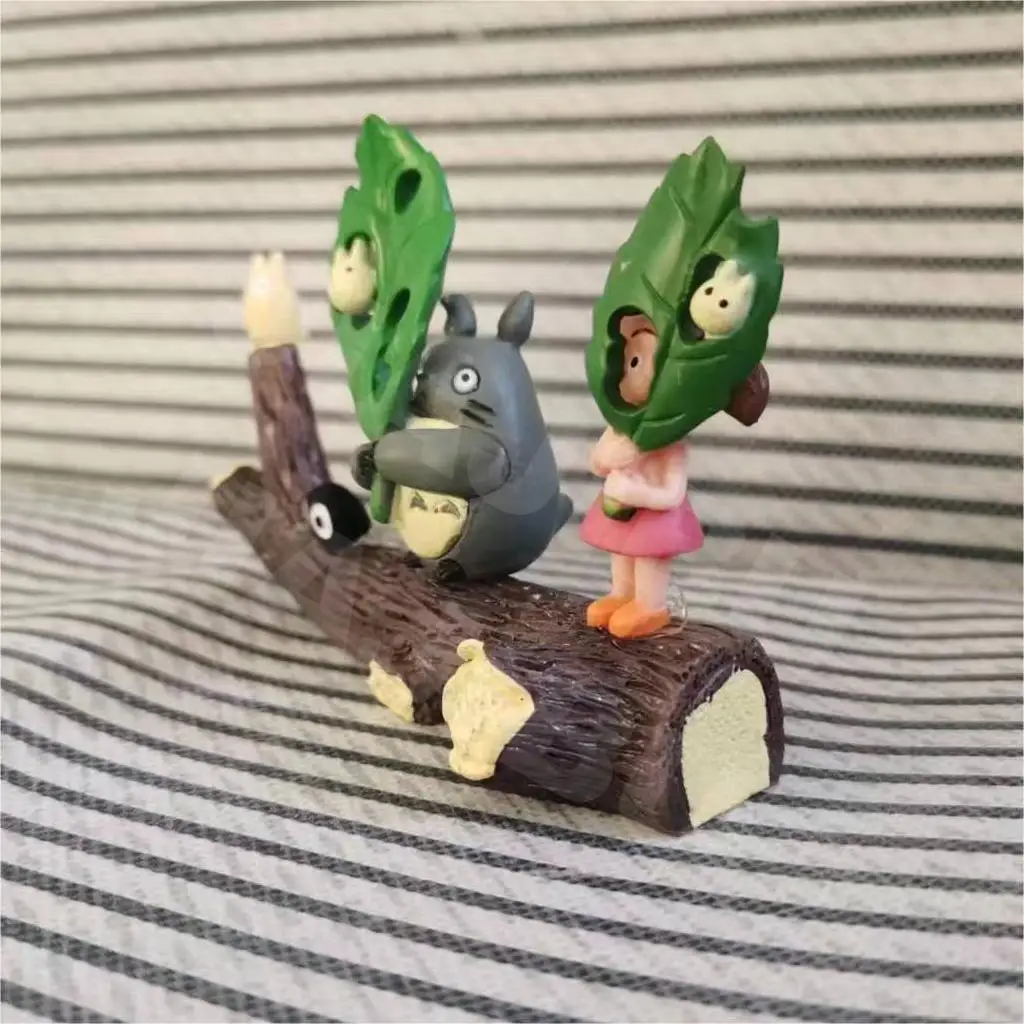 Totoro Miniatures Micro Landscape Figurines Anime Kawaii Decor Miyazaki Fairy Garden Accessories Xiaomei Home Room Decor Desk