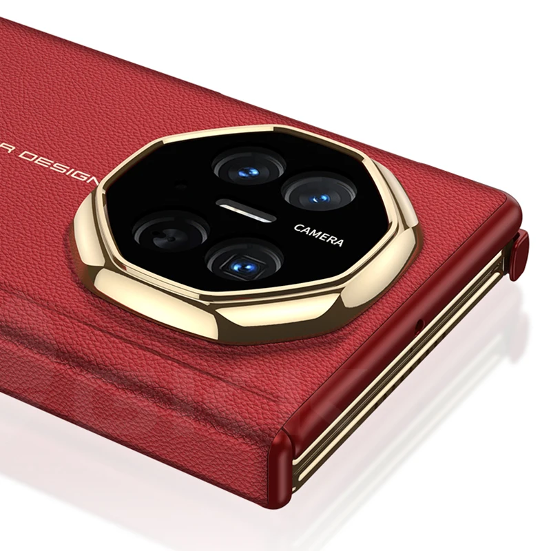 Double Magnetic Hinge All-included Case For Huawei Mate XT Luxury Plating Plain