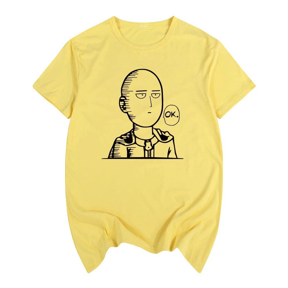 

One Punch Man OK ANIME T-shirt Cotton Men T shirt New women TEE Funny Fashion
